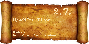 Ujváry Tibor névjegykártya